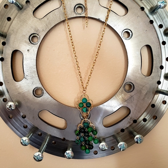 Funky festival boho beaded statement necklace - Picture 3 of 5